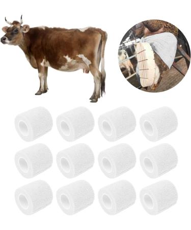Aladeno 12 Pack 4.5M Animal Elastic Bandage - Waterproof Self-Adhesive Non-Woven Wrap for Ankle & Cow Hoof Repair - Buy Online on GoSupps.com