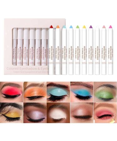 Eye Brightener Stick Waterproof Eyeshadow Pencil with | Highlighting Pigmented Shiny Eyeshadow Pencil Waterproof Classy for Shimmer Eye Shzons - Buy Online on GoSupps.com