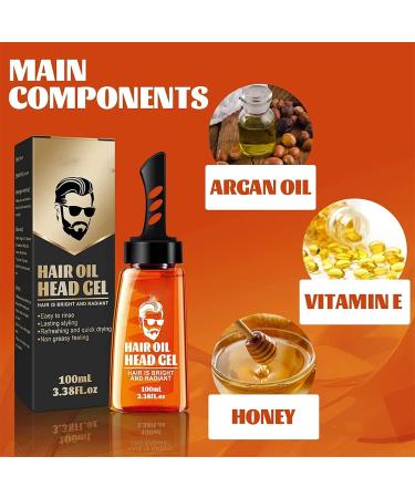 2 in 1 Hair Wax Gel with Comb Long Lasting Hair Styling Gel for Men Hair Wax Moisturizing Hair Styling Gel for Hair Ends Easy to Wash (2pcs) - Buy Online on GoSupps.com