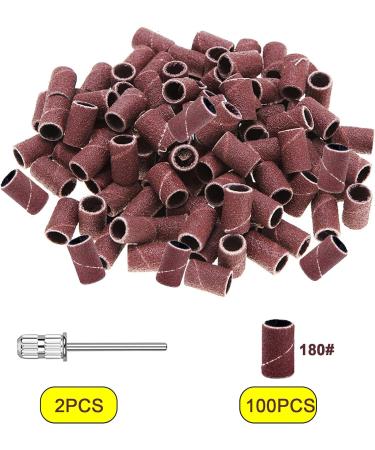 100-Piece Nail Sanding Bands & 2-Pack 180 Grit Nail Drill Bits Set Electric Nail Drill Accessories for Manicure & Pedicure - Buy Online on GoSupps.com