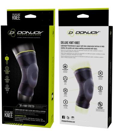 DonJoy Performance Deluxe Knit Knee Compression Brace - Patella Support for PFPS Sprains and Soreness | X-Large - Buy Online on GoSupps.com