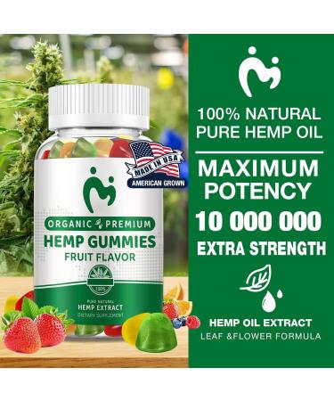 Hemp Gummies for Pain Sleep Relax Anxiety 100% Natural Pure Extra Strength Organic Hemp Oil Extract Vegan Low Sugar Edible Gummy for Adults(3 Pack) - Buy Online on GoSupps.com