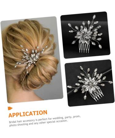 Ipetboom Bride Tiara Hair Comb Hair Accessories for Prom Rhinestone Hair Accessories Bridal Accessories Diamond Headpiece Tiara Wedding Hair Accessories Bride Headband Plastic Glass - Buy Online on GoSupps.com