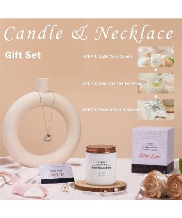 Surprise Gifts for Mom: Scented Candle & Necklace Set | Unique Birthday Gifts for Mom | Perfect Gift Ideas for Candle Lovers - Buy Online on GoSupps.com