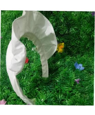 Maid Headband White Costume Headpiece Maids Ruffled Hair Hoop Headbands for Women - Buy Online on GoSupps.com