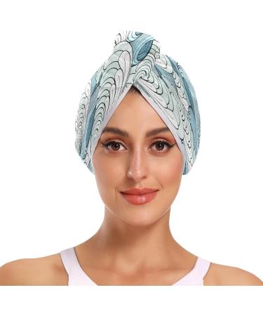 Wave Dry Hair Cap Set - 2 Piece Quick Drying Towels & Button Headband | Super Absorbent & Comfortable - Buy Online on GoSupps.com