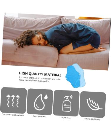Doitool 6 Sets Blue Nursing Night Helpers Incontinence Bags - Washable Cloth Cushions for Postpartum & Menstrual Maternal - 30x18x0.6cm - Buy Online on GoSupps.com