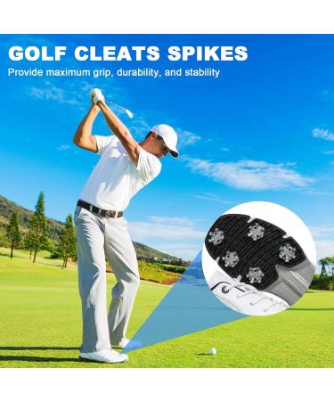 Muetern 25-Piece Golf Shoe Spikes - Gray Universal Anti-Slip Spikes with Key for All Golf Shoes - Buy Online on GoSupps.com