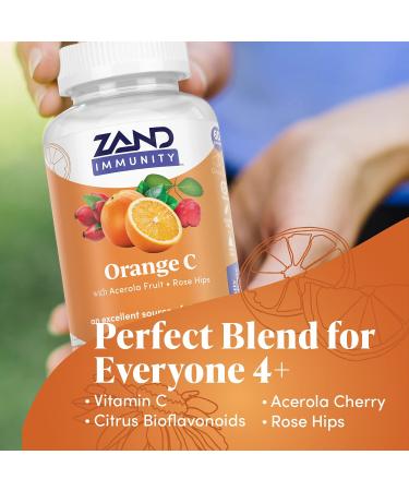 Zand Orange C Gummies - Immune Support with Vitamin C & Acerola for Adults & Kids | 60 Count - Buy Online on GoSupps.com