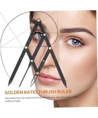 Housoutil 5 Pcs Second Generation Scale Golden Ratio Stencil Make up Kit Eyebrow Measuring Tool Metal Bagged 25x5x0.6cmx5pcs Blackx5pcs - Buy Online on GoSupps.com