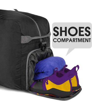Foldable Duffle Bag 36 inches (120 Liter) - Lightweight Duffel for Travel & Sports - WANDF Black - Buy Online on GoSupps.com