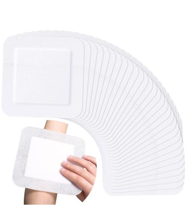 30 Pieces Bordered Gauze-Island Dressing is 6 x 6 Inch Wound Bandage Adhesive Patches Post Shower Pads Breathable Borders Individually Packed Pouches