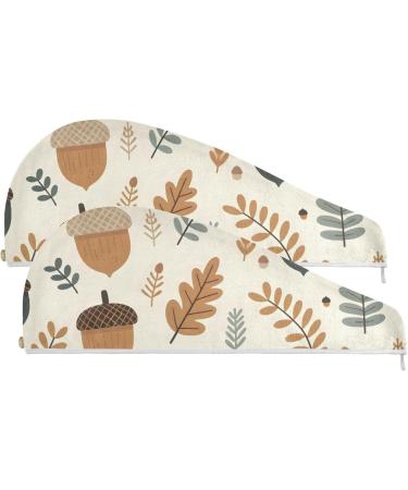 Super Absorbent Palm Fruit Hair Towel 2 Pack - Quick Drying Turbans & Head Towel for Women & Girls - Buy Online on GoSupps.com