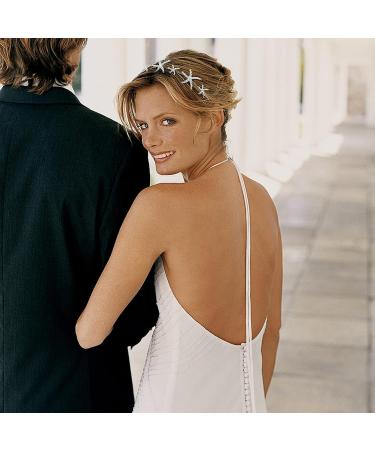 Bridal Hair Accessories - Starfish Headband for Beach Wedding (Silver) - Buy Online on GoSupps.com