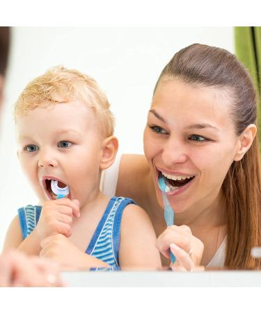 Kids U Shaped Toothbrush 4 Pack - Soft Silicone Head - Age 2-6 - 360 Degree Oral Cleaning - Toddlers & Children - Buy Online on GoSupps.com
