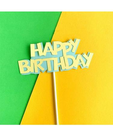 Personalised Cake Toppers Cake Decorations 1pcs Double Layer Paper Cake Topper Happy Birthday Cupcake Toppers Baby Shower Party Decorations Supplies (Color : 7) (Color : 7) (Color : 6) - Buy Online on GoSupps.com