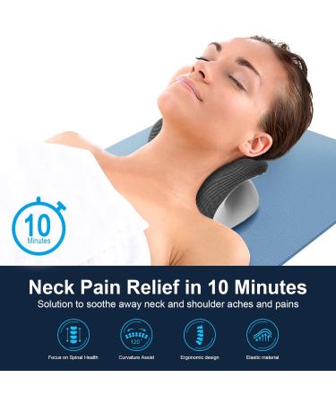 Liipoo Heated Neck Stretcher with Magnetic Therapy Pillowcase - Neck and Shoulder Relaxer for TMJ Headache Relief | Chiropractic Cervical Traction Device for Muscle Tension and Spine Alignment - Black - Buy Online on GoSupps.com
