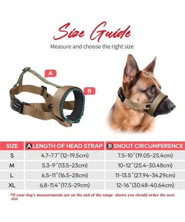 Adjustable Brown Dog Muzzle for Large Dogs - Heele Headband Design Anti-Bite No-Rubbing XL Size (1 Pack) - Buy Online on GoSupps.com