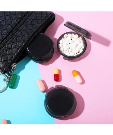 Buy WLLHYF 5 Packs Mini Pill Box - Portable Travel Pill Organizer - Compact Vitamin Holder (5 Black) - International Shipping Available - Buy Online on GoSupps.com
