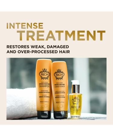 RICH Pure Luxury Ultimate Moisture Hair Mask - Deep Conditioning for Dry & Damaged Hair with Marula Oil & Cherry Blossom - 8.45 oz | International Shipping Available - Buy Online on GoSupps.com