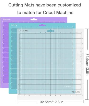 REALIKE 12x12 Cutting Mat for Silhouette Cameo 3/2/1 - Set of 3 Mats - StandardGrip, LightGrip, StrongGrip - Ideal for Crafts, Quilting, Sewing, Scrapbooking - Gridded Non-Slip Adhesive Mat for Cameo 12*12 - Buy Online on GoSupps.com