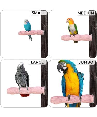 PARROT ESSENTIALS Textured Calcium Parrot Perch Sandpaper Perch Edible Calcium for Birds like Budgie Cockatiel African Grey Parrot and Budgie Mineral Block - 20 x 2.5 x 2.5 centimetres (Large) L (Pack of 1) - Buy Online on GoSupps.com