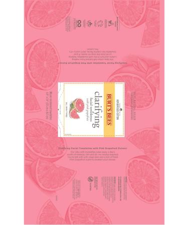 Burts Bees Pink Grapefruit Facial Cleanser Towelettes & Makeup Remover Wipes - 30 Count Pack - For All Skin Types - Made with Repurposed Cotton - Buy Online on GoSupps.com