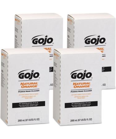 GOJO 7255 Natural Orange Pumice Hand Cleaner Refill - Citrus Scent 2000mL | Shop Internationally - 4/Carton - Buy Online on GoSupps.com