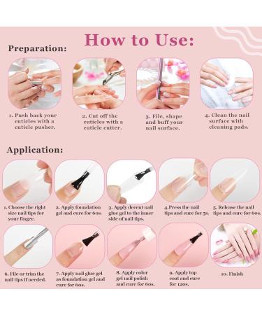 Saviland 6-in-1 Nail Glue & Gel for Press-On Nails | Long-Lasting Acrylic Nail Glue | UV LED Curing | False Nail Tip Women Set - Buy Online on GoSupps.com
