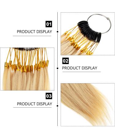 Lurrose 1 Set Hair Color Light Brown Hair Samples Natural Remy Human Hair Human Hair Color Rings Hair Extensions Human Hair Ring Hair Testing Color Chip Stainless Steel Color Test - Buy Online on GoSupps.com