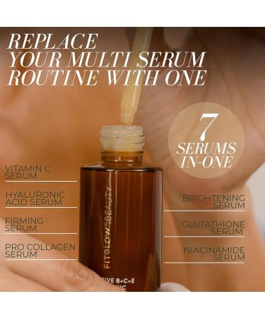 Fitglow Beauty Vita Active B+C+E Hyaluronic Super Serum | Radiance-Boosting & Anti-Aging | Evens Tone Improves Luminosity Firms & Enhances Elasticity | Plant-Powered Antioxidant Complex | 30ml - Buy Online on GoSupps.com