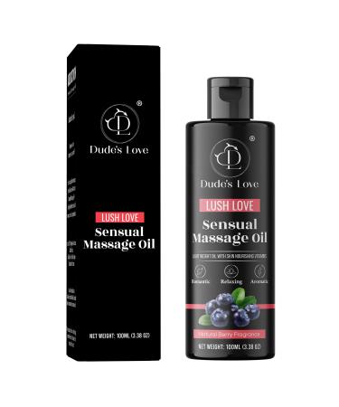 Dude's Love - Berry Edible Body Massage Oil - Revitalising Detoxifying & No Stain | Non-Sticky Aromatherapy Oil with Lime & Juniper Berry Essential Oil LUSH LOVE - BERRY 100 ml (Pack of 1) - Buy Online on GoSupps.com