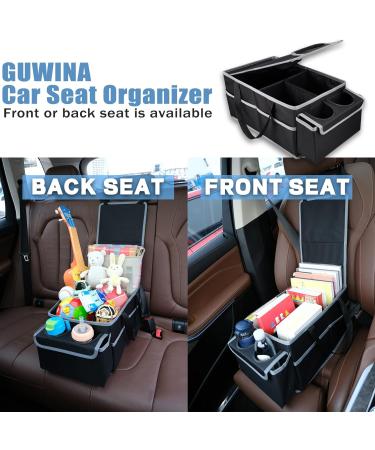 GUWINA Car Backseat Organizer - Multi Compartment Foldable Seat Organizer for Front and Back Seats - Black - Buy Online on GoSupps.com