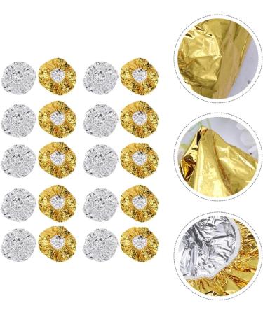SEWACC Lot de 20 Bonnets de Soin Capillaire en Aluminium R utilisables 10 Dor s et 10 Argent s Bonnets Thermiques lastiques pour Profond Coloration et Soins des Cheveux Accessoires - Buy Online on GoSupps.com