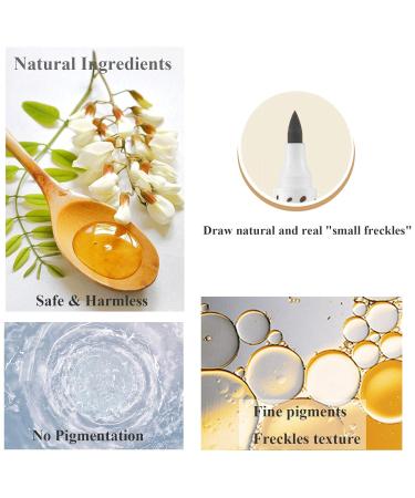 2 Color Freckles Makeup Pen - Soft Waterproof Freckle Pencil for Natural Sunkissed Look | Light Brown & Dark Brown - Buy Online on GoSupps.com