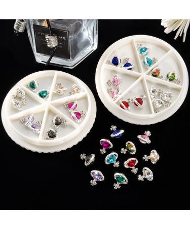 Noverlife 36PCS Planet Nail Charms: 3D Saturn Crystal Diamonds for Sparkling Manicure Decor - Buy Online on GoSupps.com