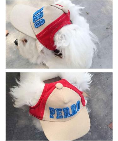 PetPhindU Dog Sun Hat | Baseball Cap for Pets - Red Peaked Cap with Letter Print - Shading Accessory for Dogs - Buy Online on GoSupps.com