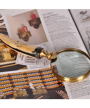 Magnifier Antique Handle 10X Reading Glass for Reading Book Recognition Gift Retro Microscope - Buy Online on GoSupps.com