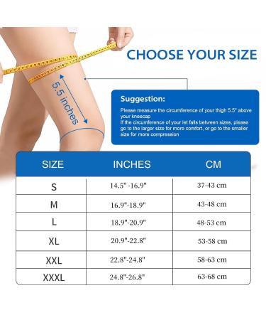 Abyon Kniebandage Compressed Knee Support for Men & Women | Patella Gel Pads & Spring Stabilizers | Relief for Meniscus Tear Arthritis ACL MCL XL Black & Gray - Buy Online on GoSupps.com