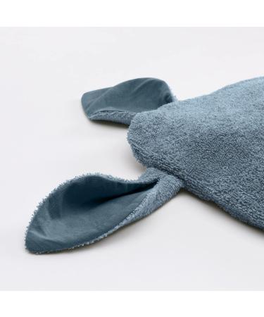 Organic Cotton Bibs Hoodie Towel 0-2 Years | Super Absorbent | OEKO-TEX Certified | Petrol Color - Buy Online on GoSupps.com