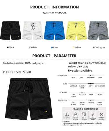 Ronony Men's Sports Shorts - Quick-Dry Running & Training Pants for Fitness | Lightweight Outdoor Jogging Shorts with Pocket - Perfect for Summer - Buy Online on GoSupps.com