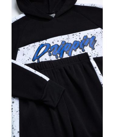 Quad Seven Boys' 2-Piece Sweatsuit Set - Blue Drippin, Sizes 4-14 | Fleece Hoodie & Joggers for Boys 10-12 - Buy Online on GoSupps.com