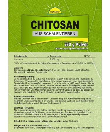 Buy Premium Chitosan 250g - Shellfish Derived No Additives Tested in Germany | Bonemis  - Buy Online on GoSupps.com