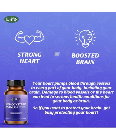 LIIFE Homocysteine Formula Quatrefolic, B6/B12/Betaine | 60 Veggie Caps, Homocysteine Metabolism & Methylation Heart Health Support - Buy Online on GoSupps.com