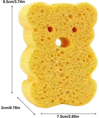 Yabauuop Toddler Bath Sponge | Soft Baby Shower Body Scrubber - Cute Dead Skin Remover Body Scrubber Bath Rub Shower Brush for Children Kids Baby Toddler Orange - Buy Online on GoSupps.com