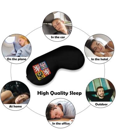 Czech National Emblem Sleep Mask - Adjustable Soft Eye Cover for Effective Shading | Funny Blindfold for Men & Women - Buy Online on GoSupps.com