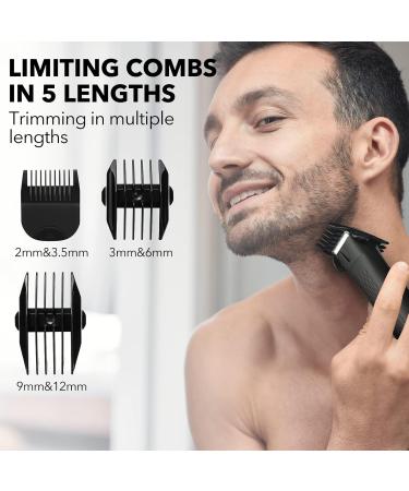 Beesjuy Men's Body Hair Trimmer | Waterproof LED Light Ceramic Blade | 100 Min Battery Life - Buy Online on GoSupps.com