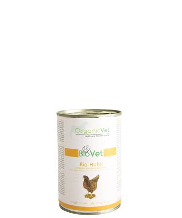 OrganicVet BioVet 6-Pack Cans of Organic Chicken Dog Food with Organic Rice, Organic Zucchini and Organic Pumpkin (6 x 400g)
