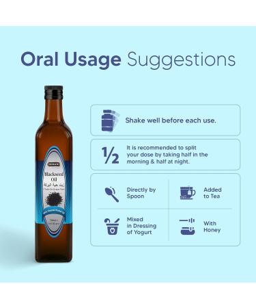 Hemani Black Seed Oil Cold Pressed 16.91 Oz I 500ML I 100% Natural I Solvent Free I AKA Nigella Sativa I Kalonji I Black cumin seed Oil - Buy Online on GoSupps.com