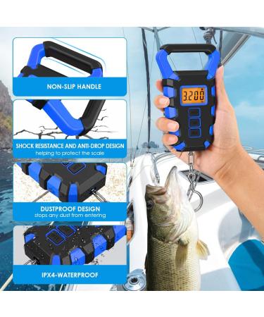 AMIR 110Lb/50kg Digital Luggage & Fishing Scale with Non-Slip Handle and Backlit Display - Buy Online on GoSupps.com